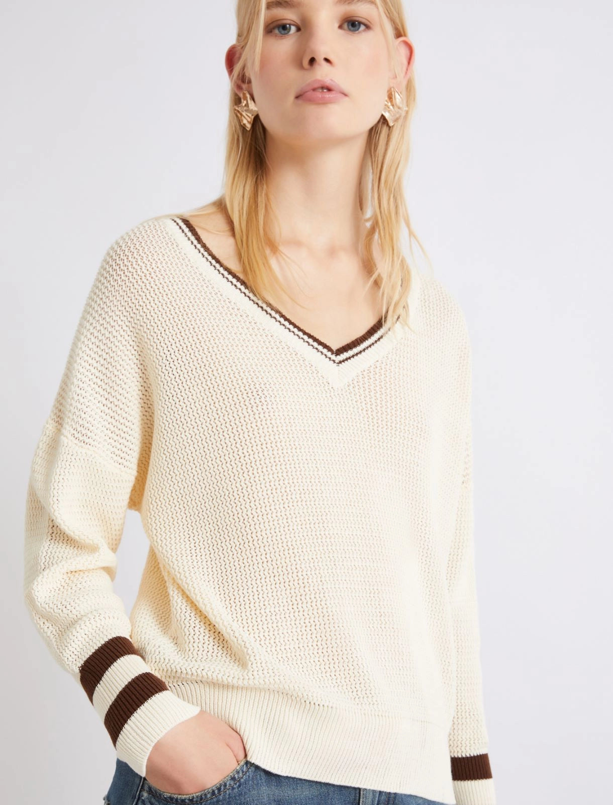 Marella Sport Maglia in cotone con scollo a V MLSFestoso PE26 Marella Sport