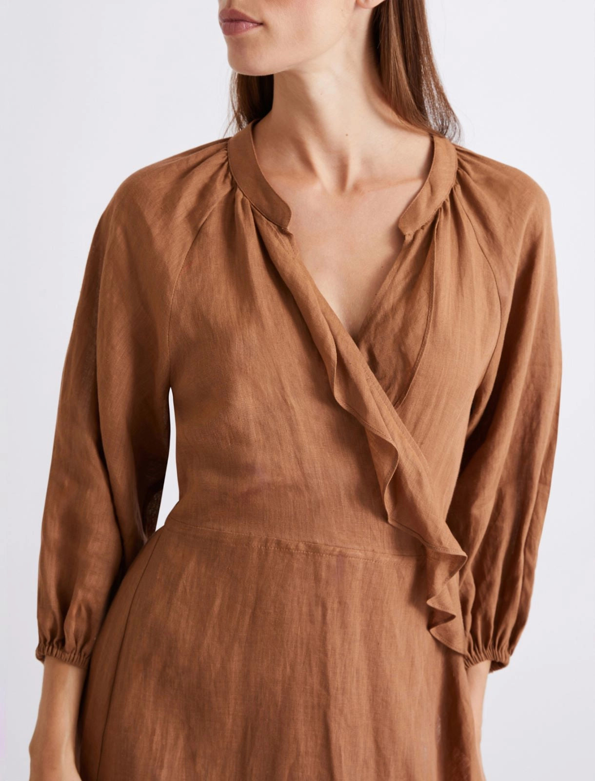 Marella Sport  Abito midi in lino a portafoglio MLSGioco PE26 Marella Sport