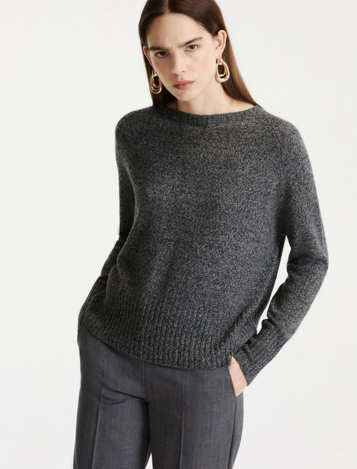 Marella Sport Maglia morbida in cashmere e lana con fusciacac in seta MLSOca AI26 Marella