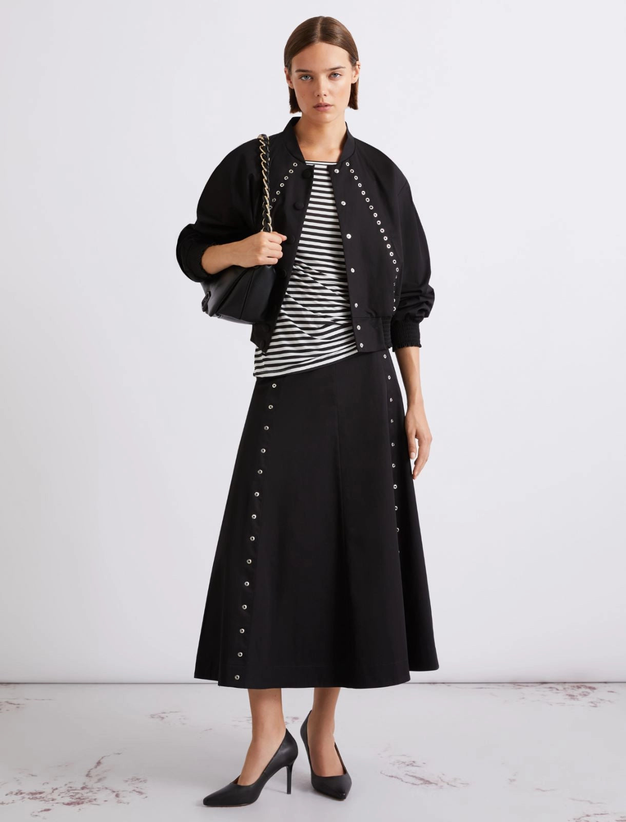 Marella Sport  Gonna svasata in gabardina di cotone MLSTalamo PE26 Marella Sport