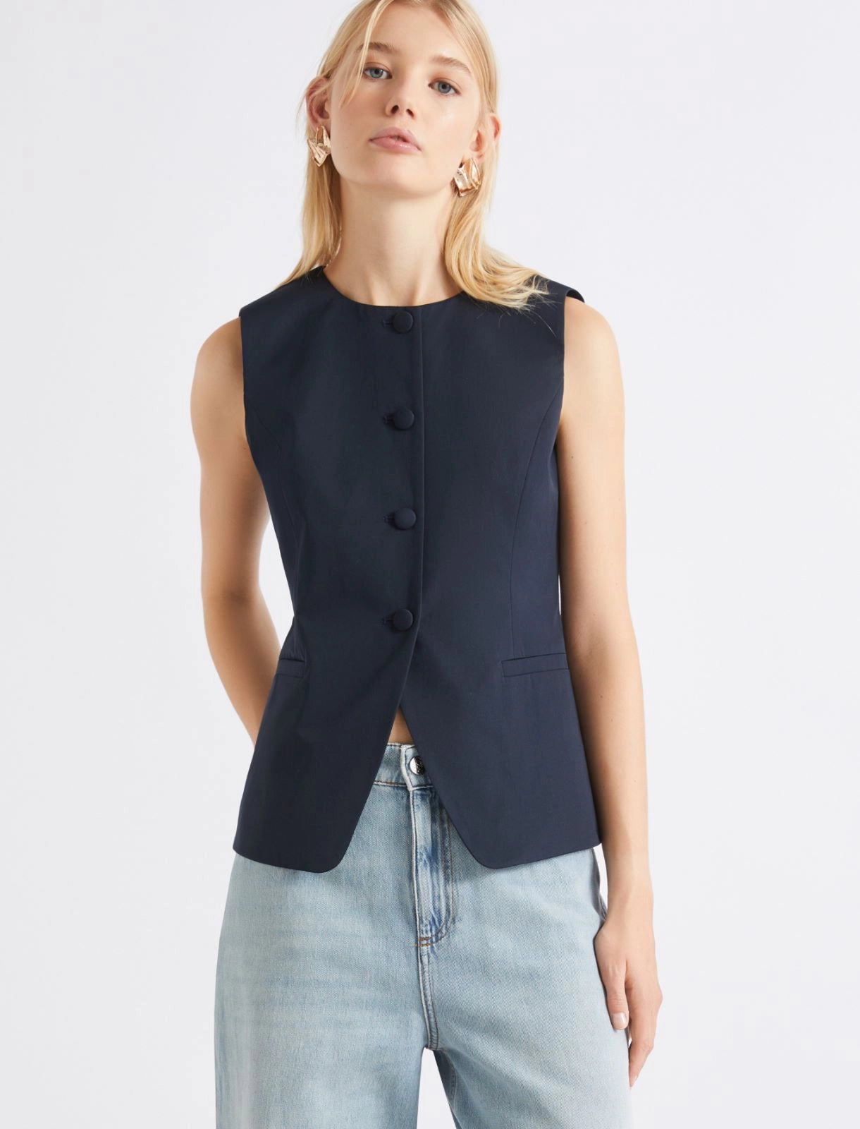 Marella Sport Gilet in gabardina di cotone MLSValvola PE26 Marella