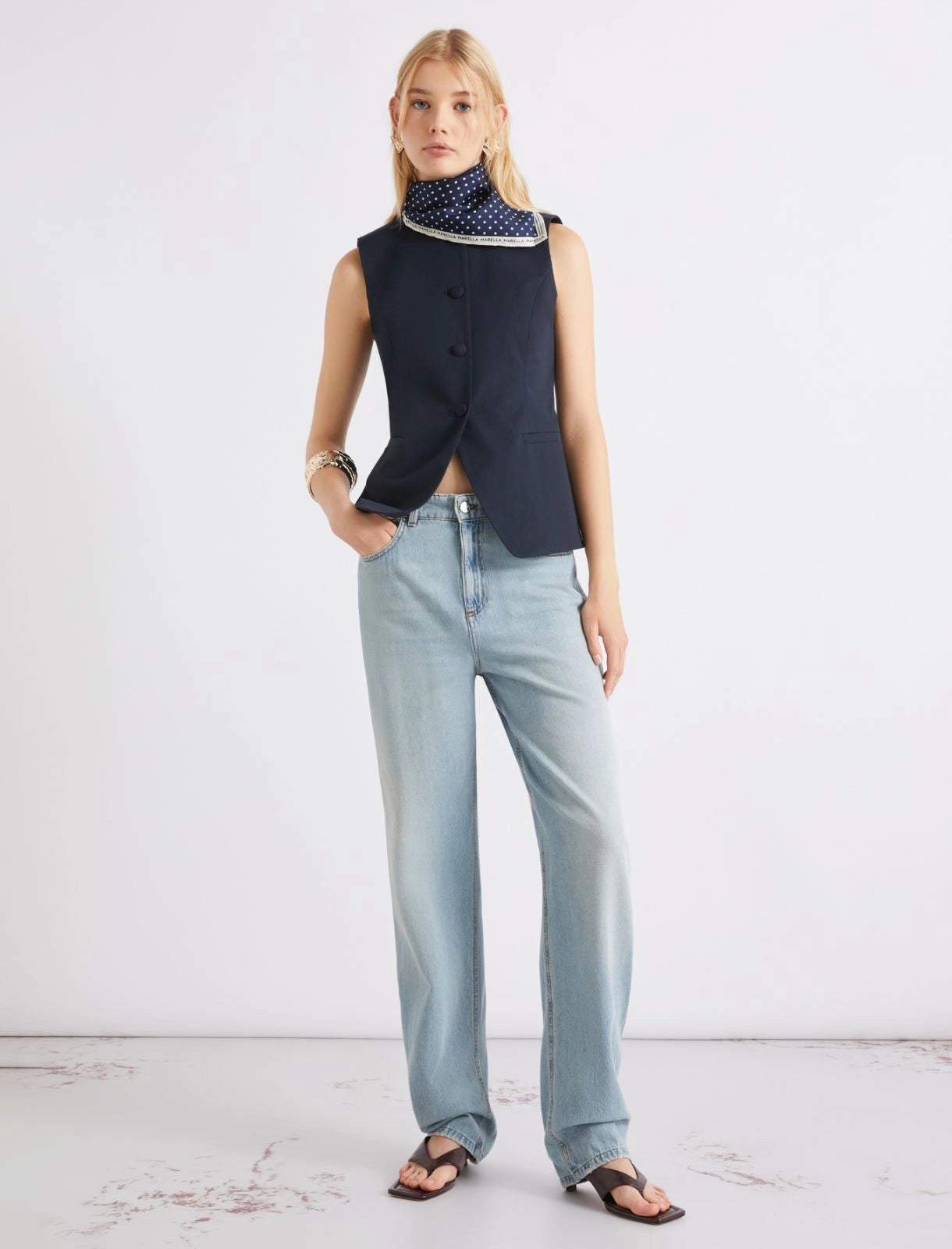 Marella Sport Gilet in gabardina di cotone MLSValvola PE26 Marella