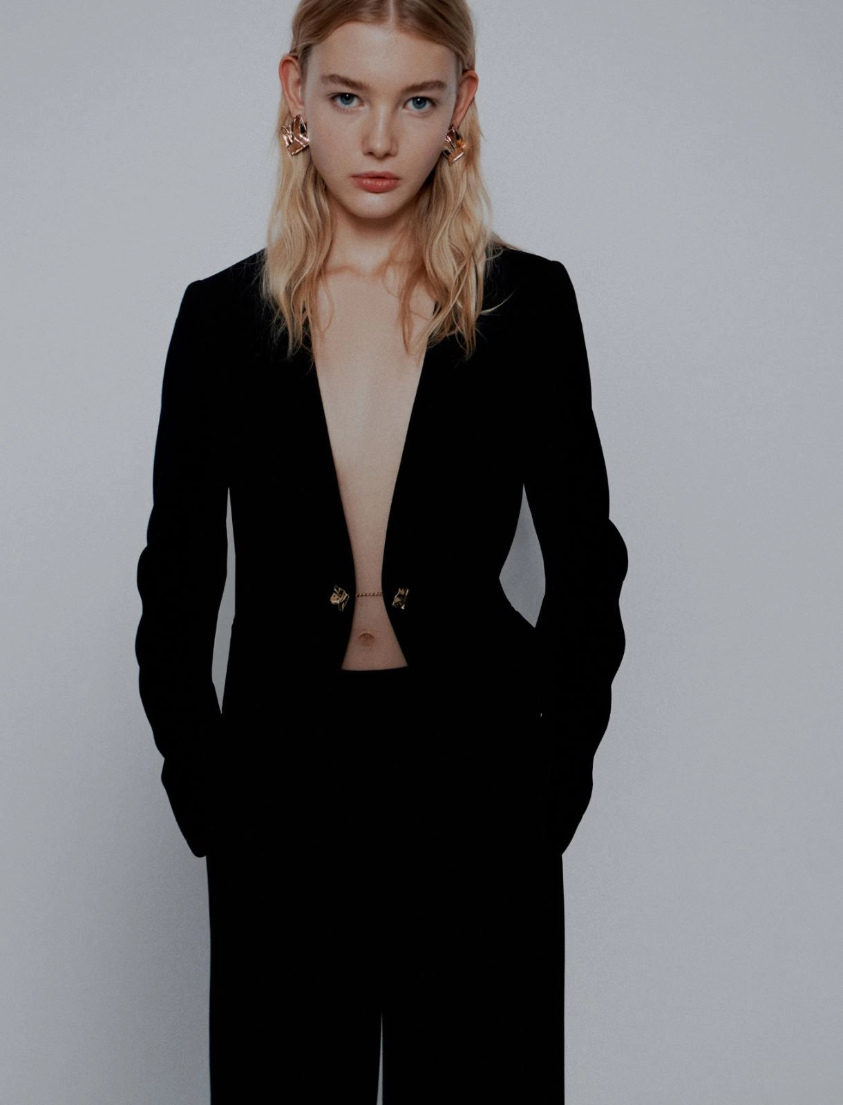 Marella ART. 365 Blazer senza collo in envers satin Effige PE26 Marella Art 365