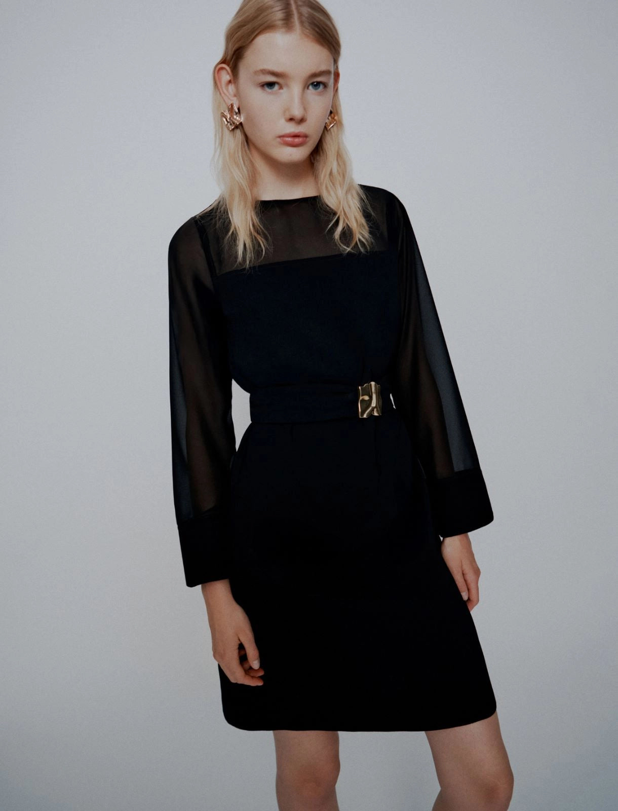 Marella ART. 365 Abito con cintura in envers satin Lacuna PE26 Marella Art 365