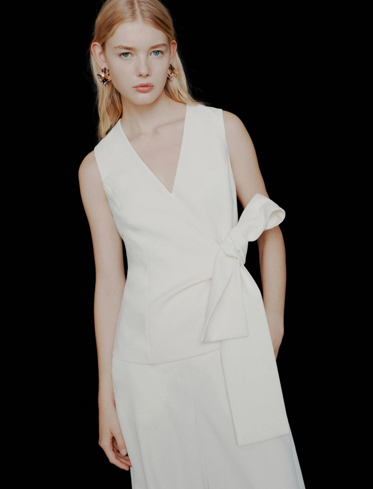 Marella ART. 365 Top con fiocco in envers satin Lirica PE26 Marella Art 365