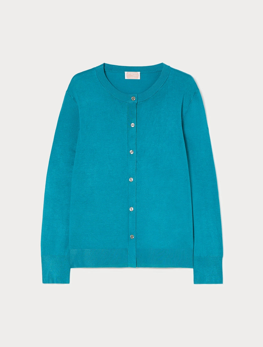 Persona Marina Rinaldi Cardigan in viscosa stretch NNWQuaglia AI26 Persona Marina Rinaldi
