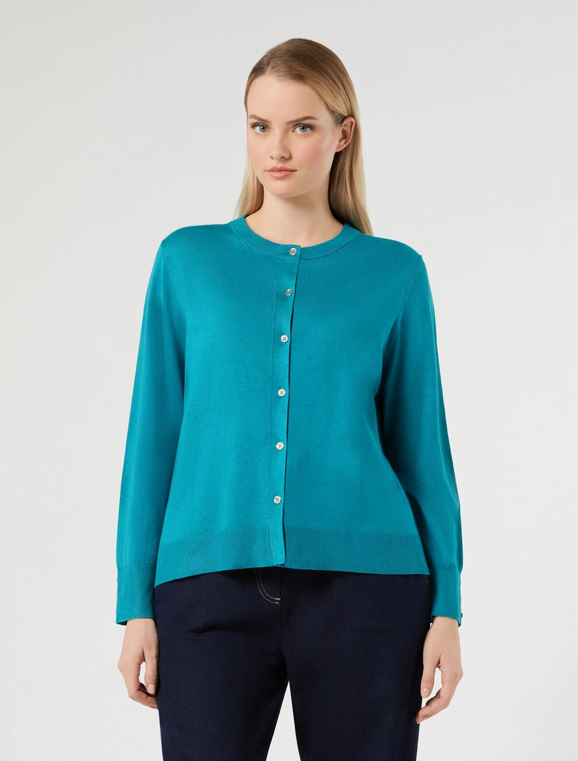 Persona Marina Rinaldi Cardigan in viscosa stretch NNWQuaglia AI26 Persona Marina Rinaldi