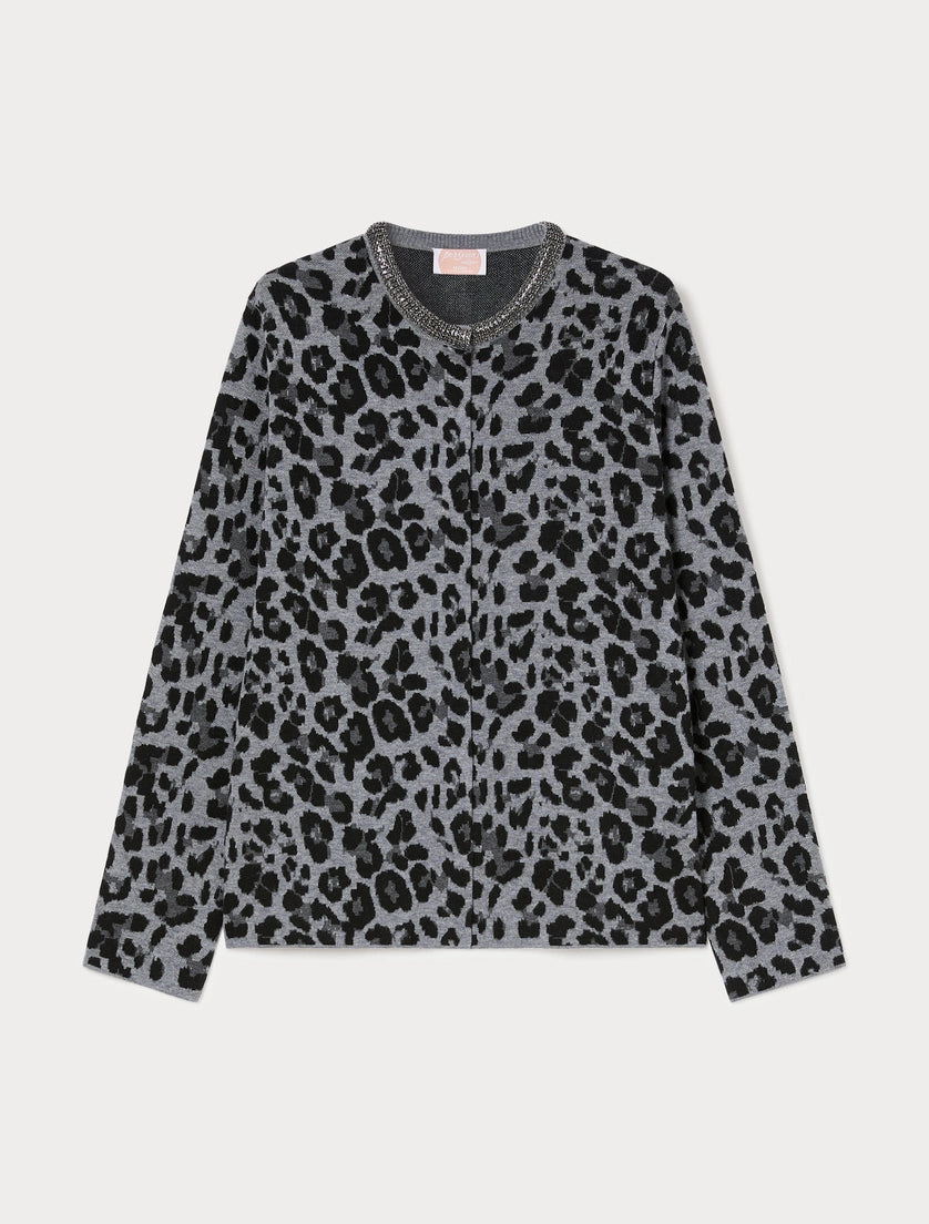 Persona Marina Rinaldi Cardigan in misto lana jacquard NNWTavola AI26 Persona Marina Rinaldi