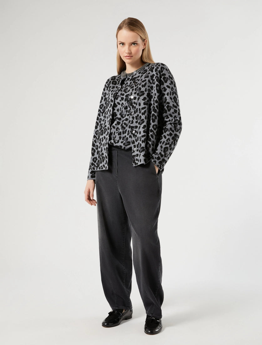 Persona Marina Rinaldi Cardigan in misto lana jacquard NNWTavola AI26 Persona Marina Rinaldi