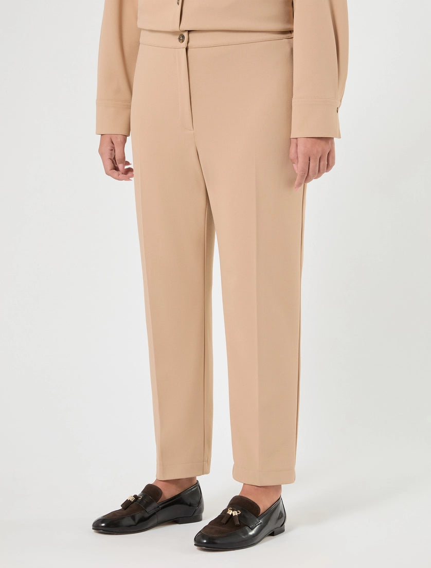 Persona Marina Rinaldi Pantaloni in scuba crêpe stretch slim NNWTilde, cammello AI26 Persona Marina Rinaldi