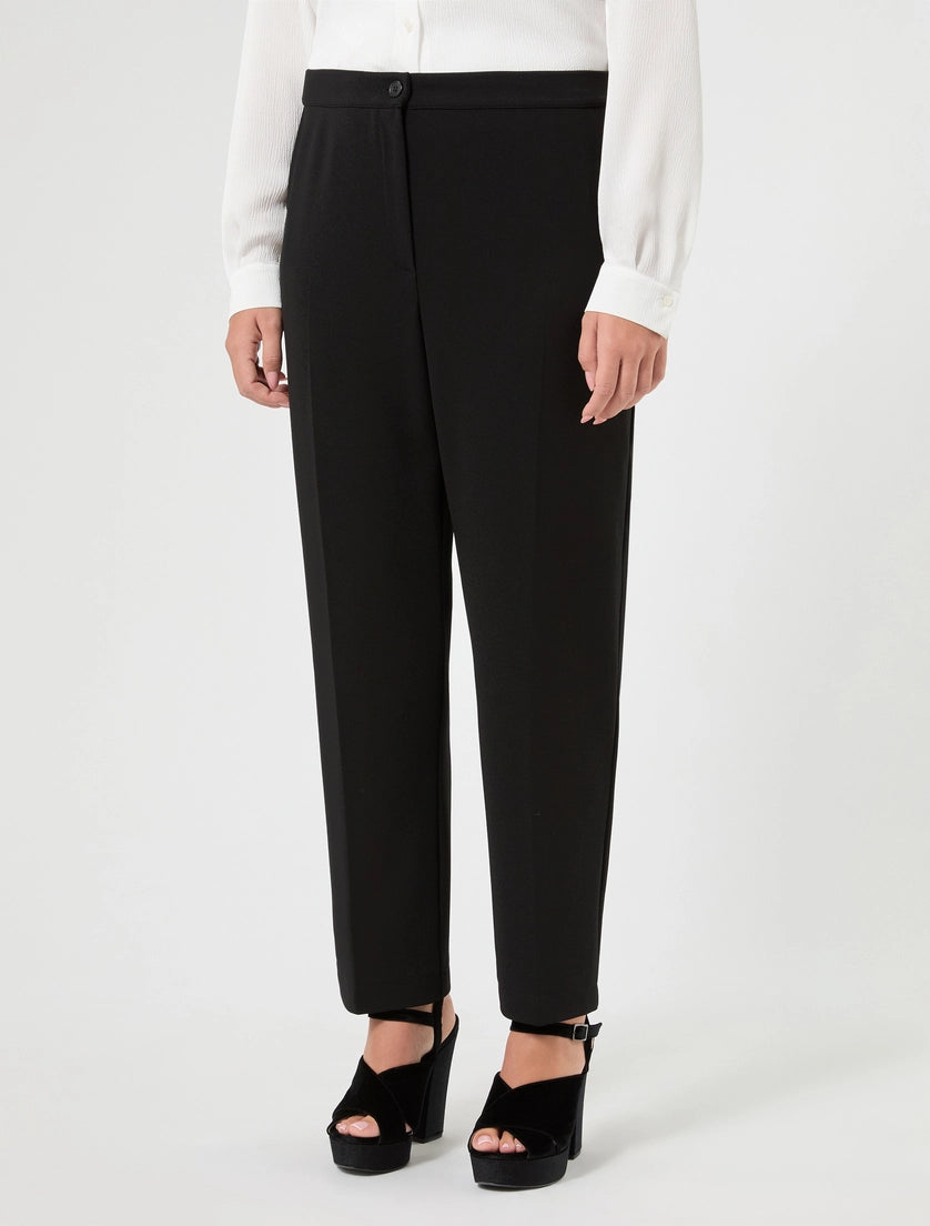 Persona Marina Rinaldi Pantaloni in scuba crêpe stretch slim NNWTilde, nero AI26 Persona Marina Rinaldi