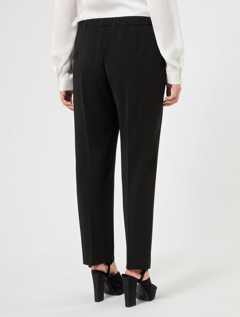 Persona Marina Rinaldi Pantaloni in scuba crêpe stretch slim NNWTilde, nero AI26 Persona Marina Rinaldi