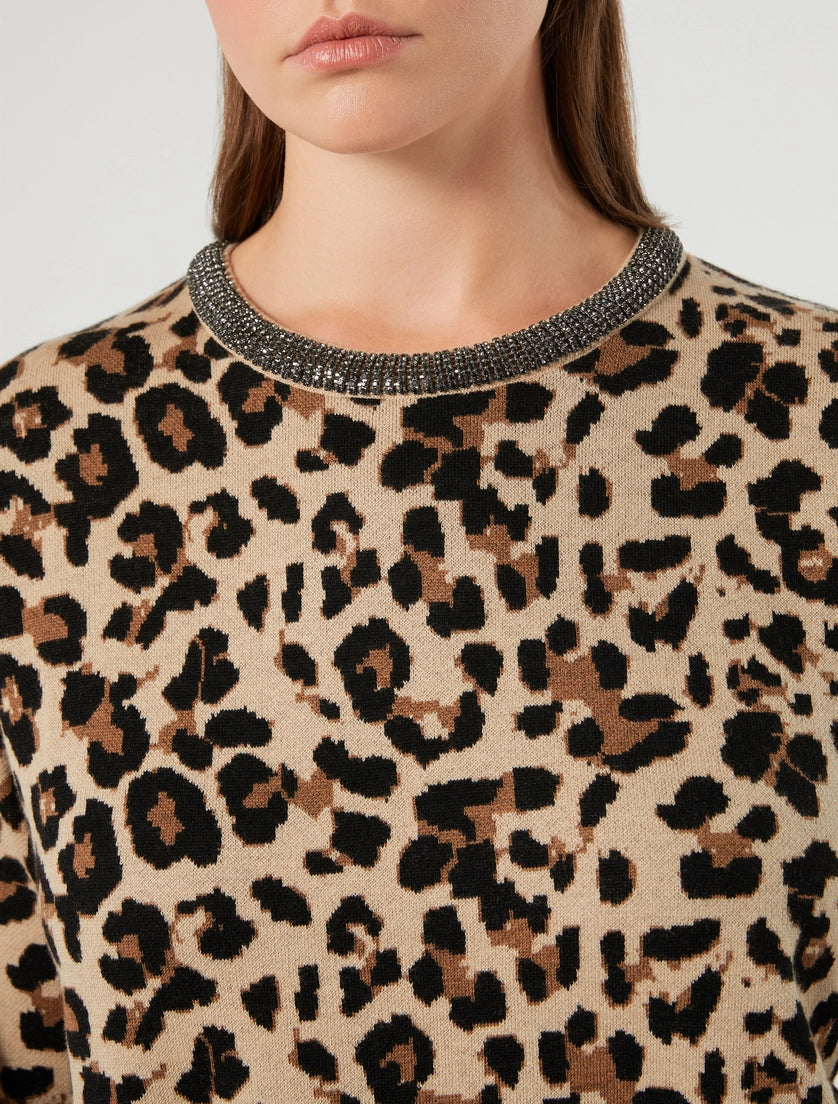 Persona Marina Rinaldi Maglia jacquard con ricamo NNWUnito, cammello AI26 Persona Marina Rinaldi