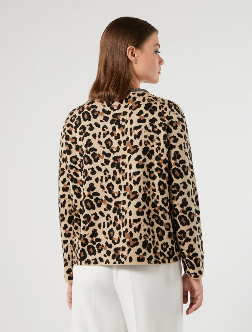 Persona Marina Rinaldi Maglia jacquard con ricamo NNWUnito, cammello AI26 Persona Marina Rinaldi