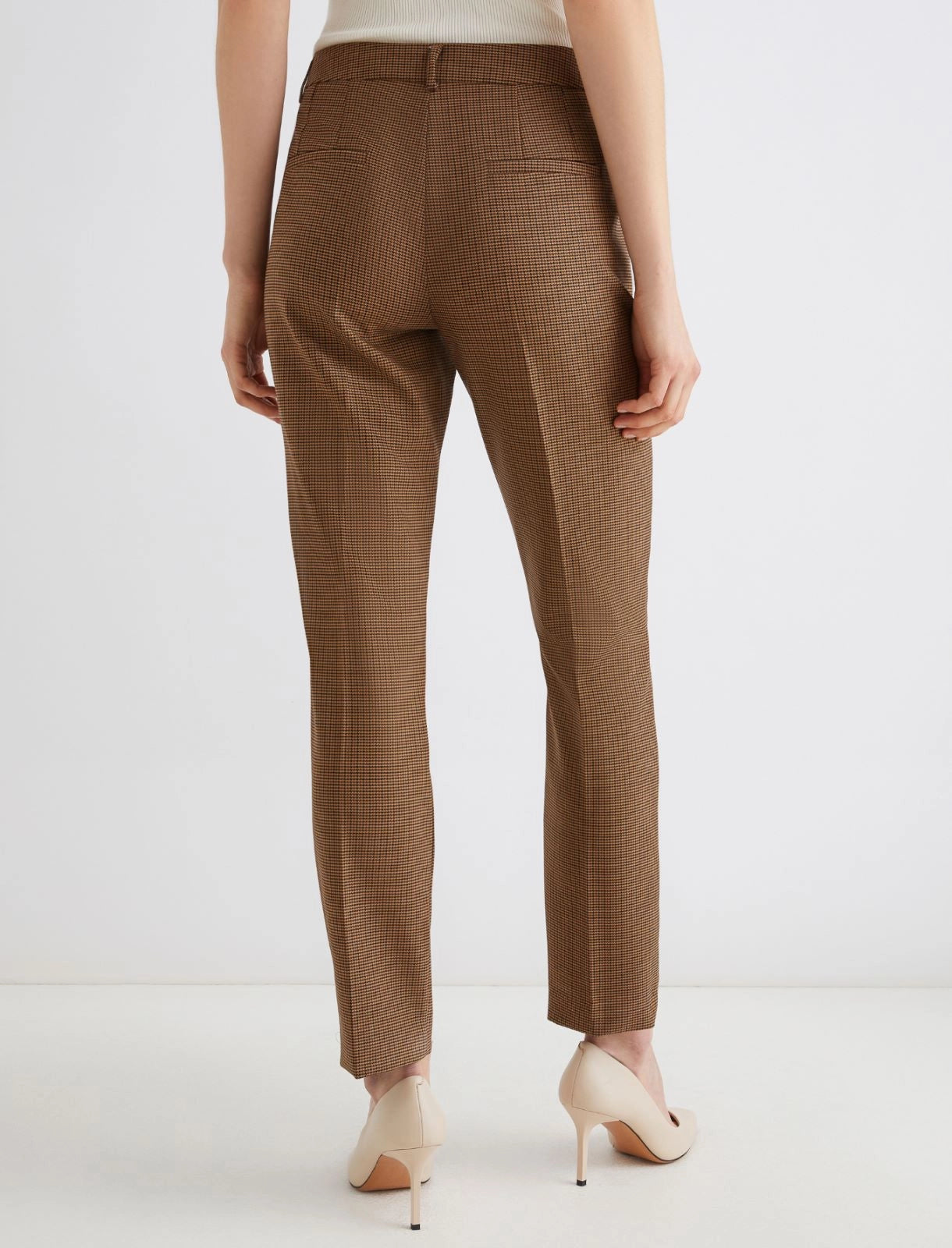 Marella Pantalone chino in tessuto stretch cammello Opaco  AI25
