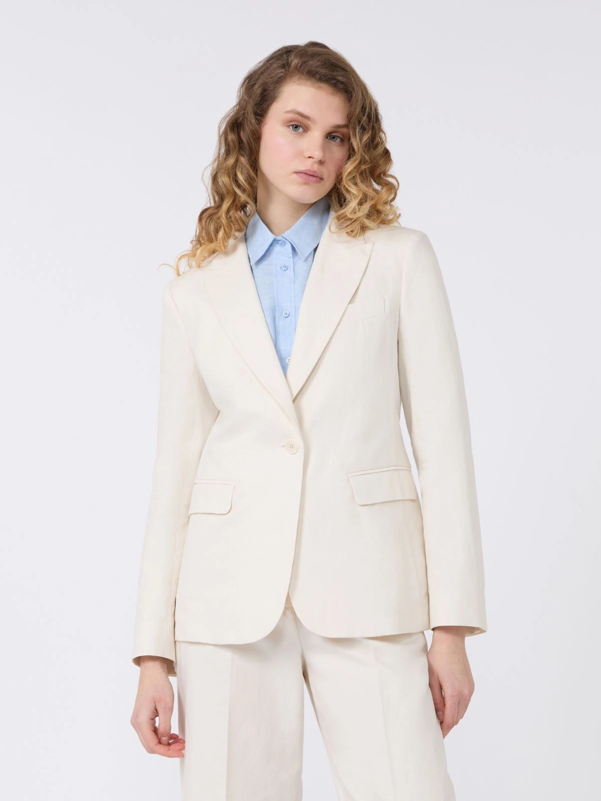Weekend Max Mara Blazer in canvas di cotone e lino Orche PE26 WeekendMaxMara