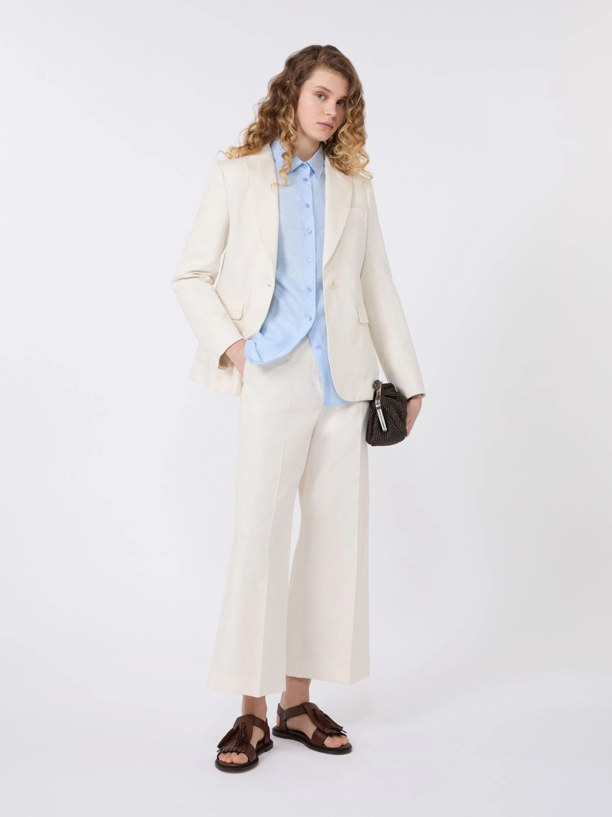 Weekend Max Mara Blazer in canvas di cotone e lino Orche PE26 WeekendMaxMara
