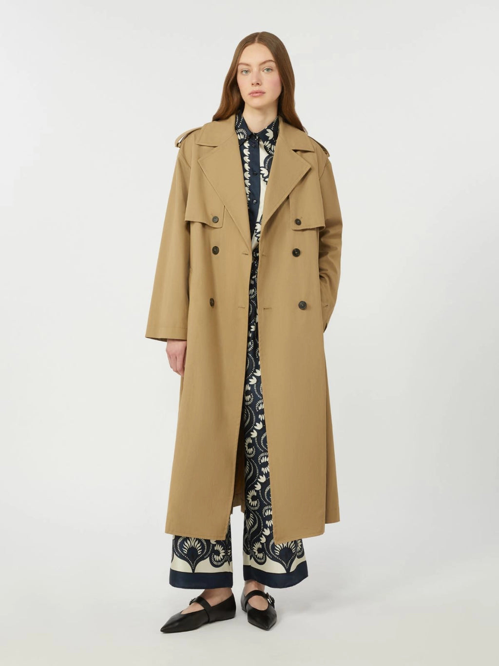 Weekend Max Mara Pantalone fluido in seta stampata Ottico PE26 WeekendMaxMara