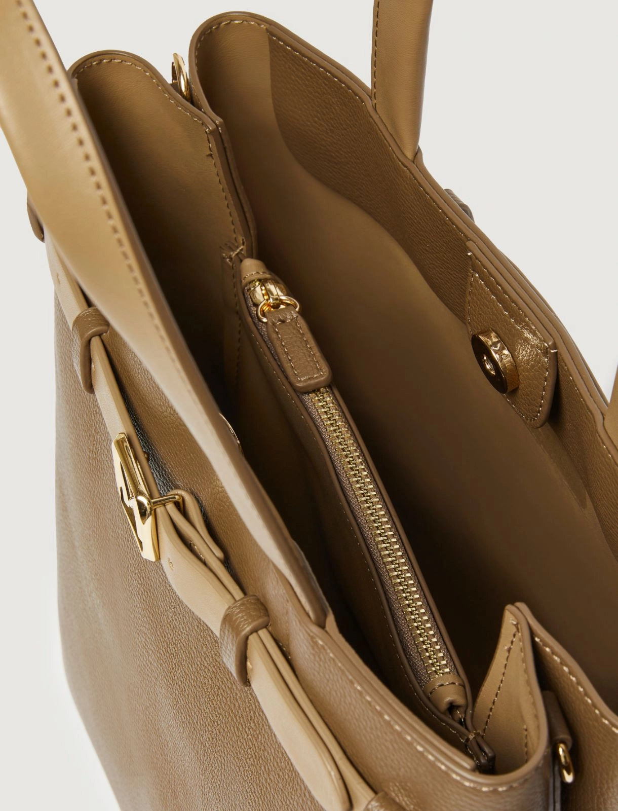 Marella Tote verticale con cintura, verde kaki Salerno AI25
