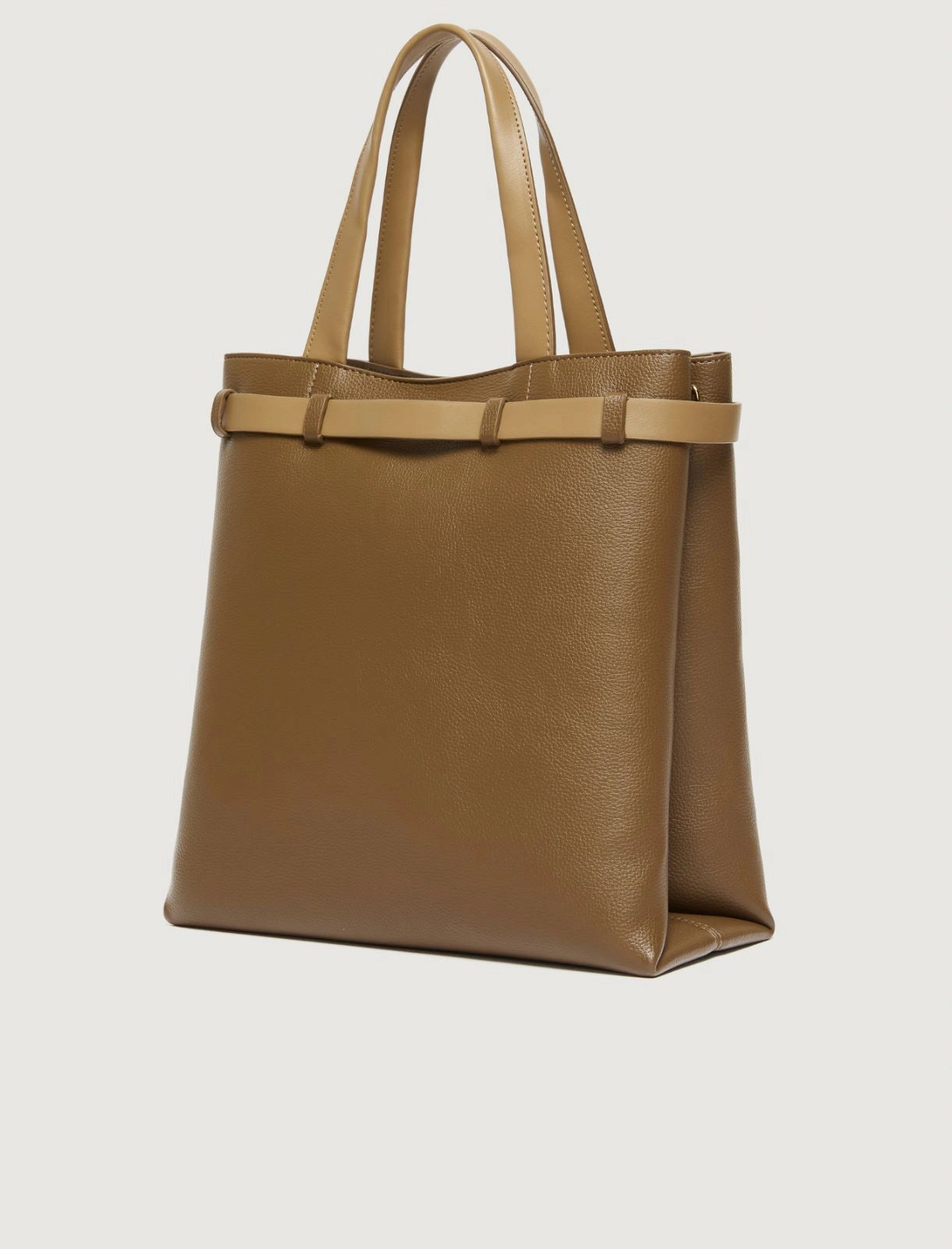 Marella Tote verticale con cintura, verde kaki Salerno AI25