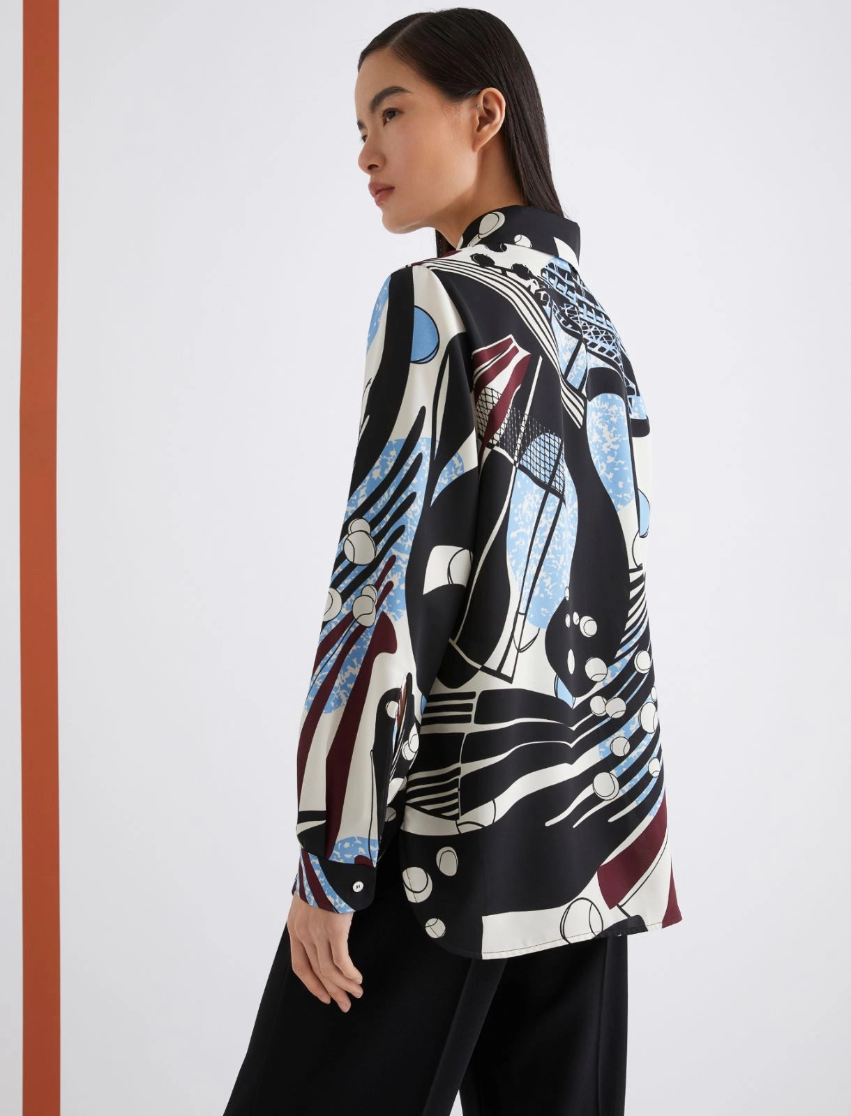 Marella ART. 365 Camicia in satin stampato Spinta AI25
