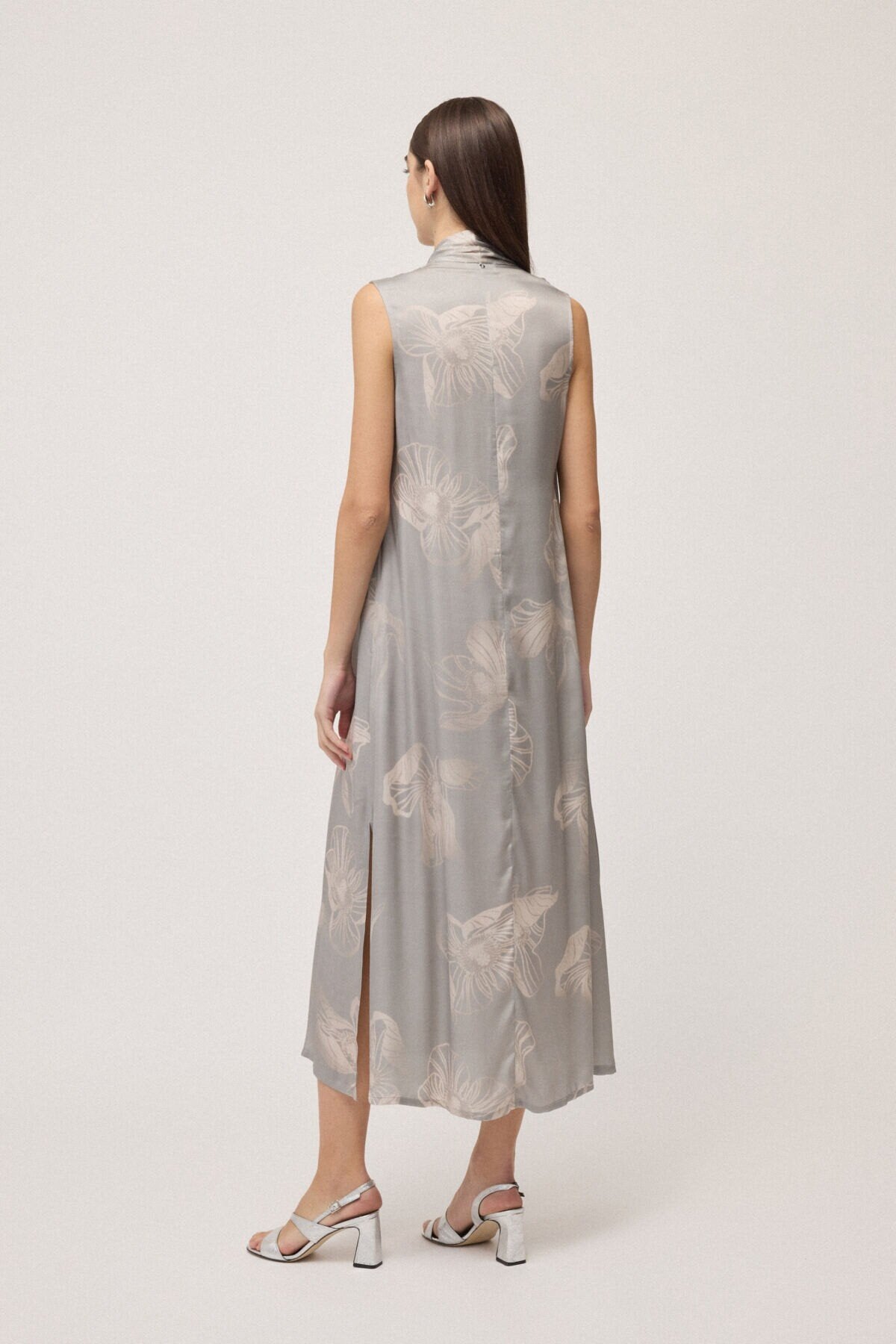 Ottod'Ame Abito lungo in raso di viscosa TA5399 PE26 Ottod'Ame