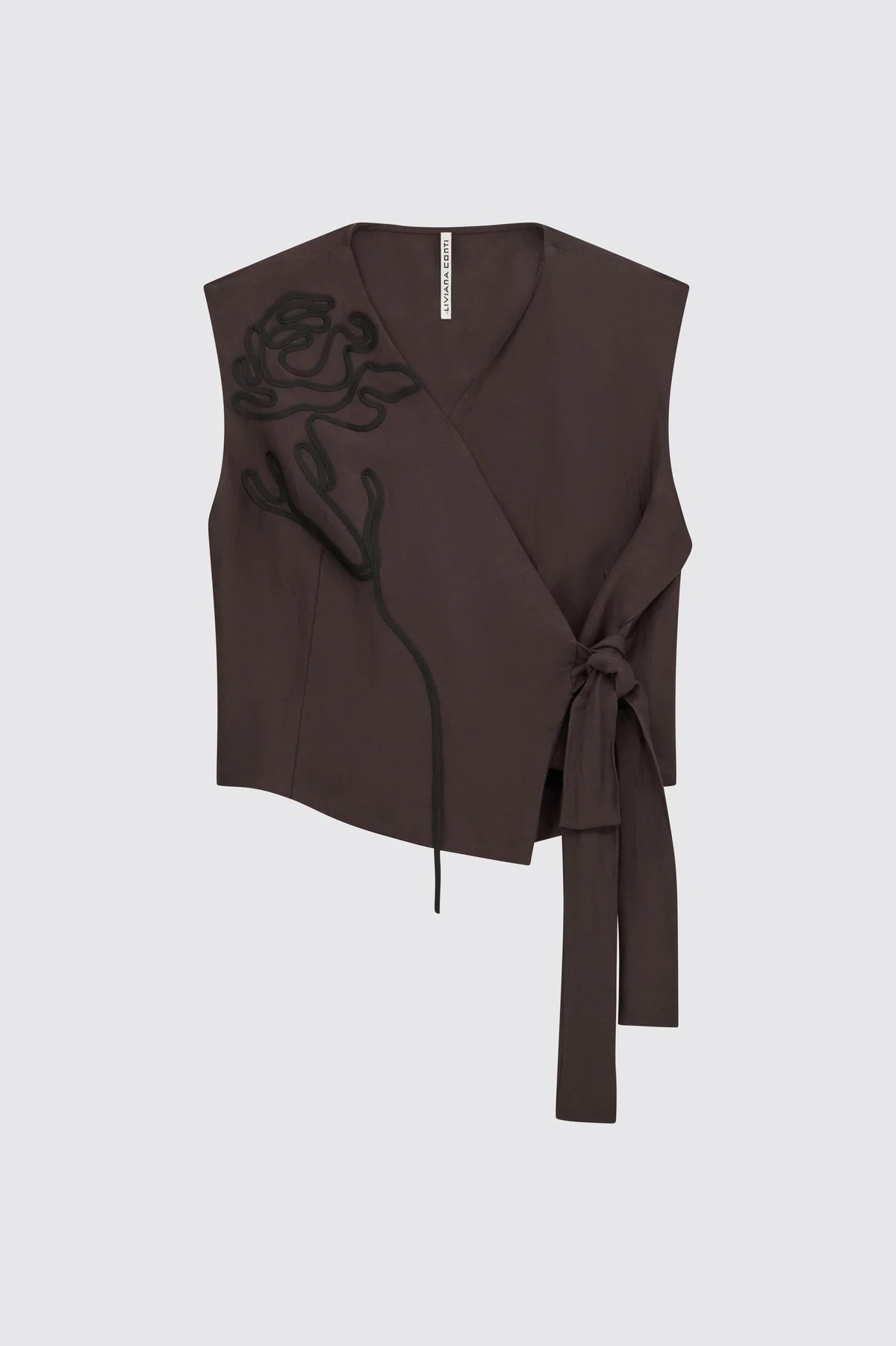 Liviana Conti Gilet ricamato con chiusura laterale Timothy mod F6SL90 PE26 Liviana Conti