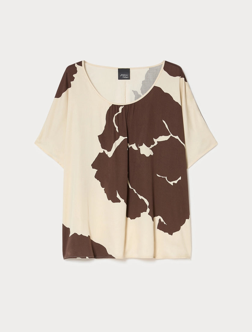 Persona Marina Rinaldi Blusa in raso di viscosa stampata PMRUnghia PE26 Persona by Marina Rinaldi