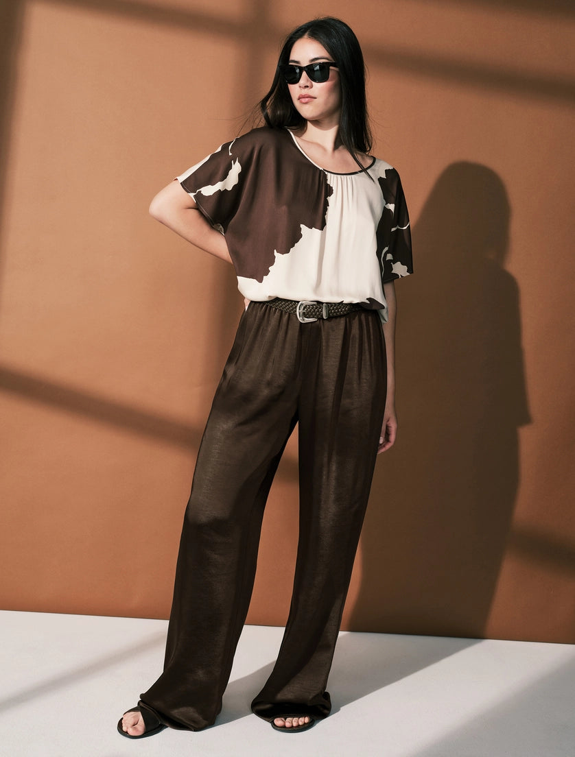 Persona Marina Rinaldi Blusa in raso di viscosa stampata PMRUnghia PE26 Persona by Marina Rinaldi