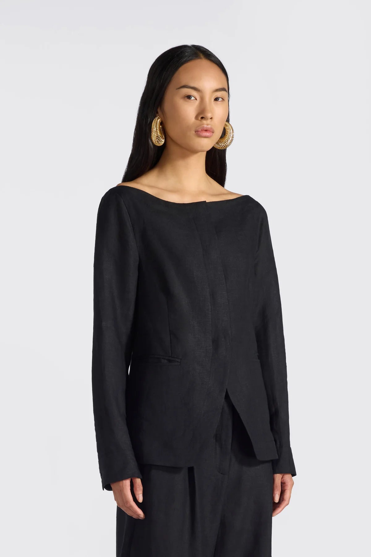 Liviana Conti Giacca camicia destrutturata con scollo a barchetta Victor mod F6SL35 PE26 Liviana Conti