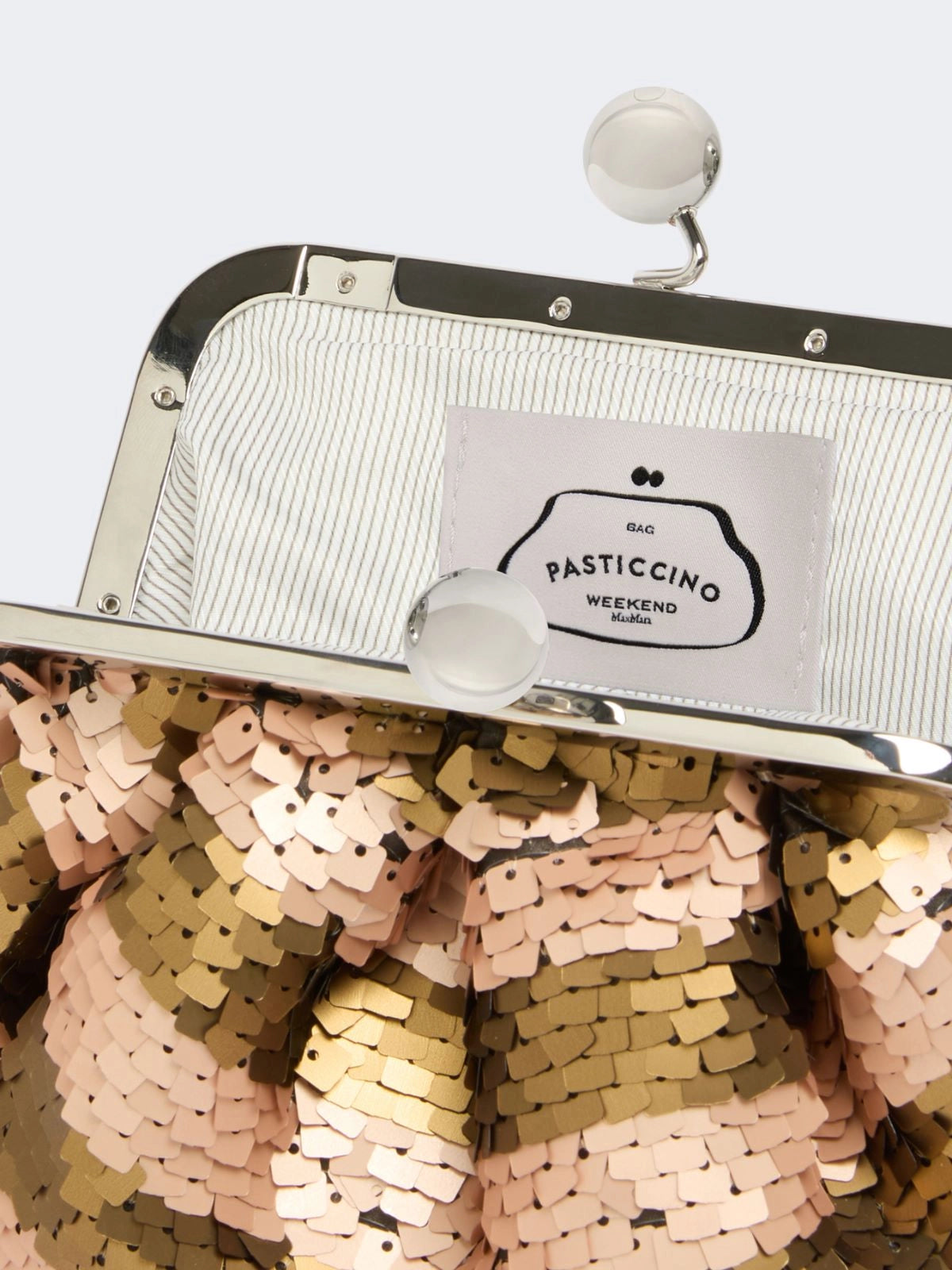 Weekend Max Mara Pasticcino Bag small con paillettes WKABarca, beige  AI26 WeekendMaxMara