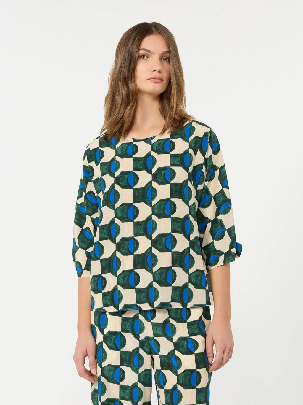 Weekend Max Mara Blusa in crêpe de Chine di seta stampata WKDAdone AI26 WeekendMaxMara