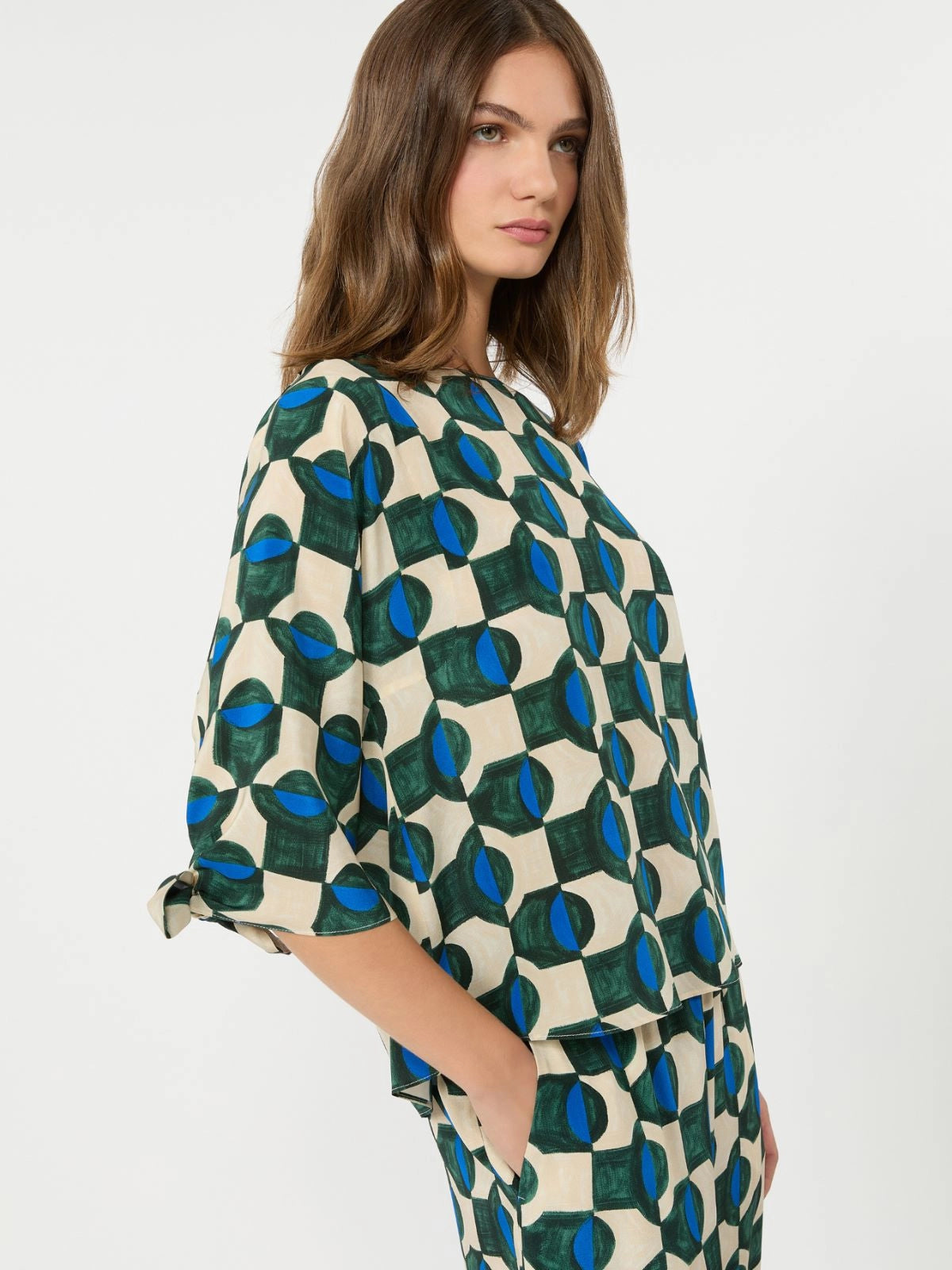 Weekend Max Mara Blusa in crêpe de Chine di seta stampata WKDAdone AI26 WeekendMaxMara