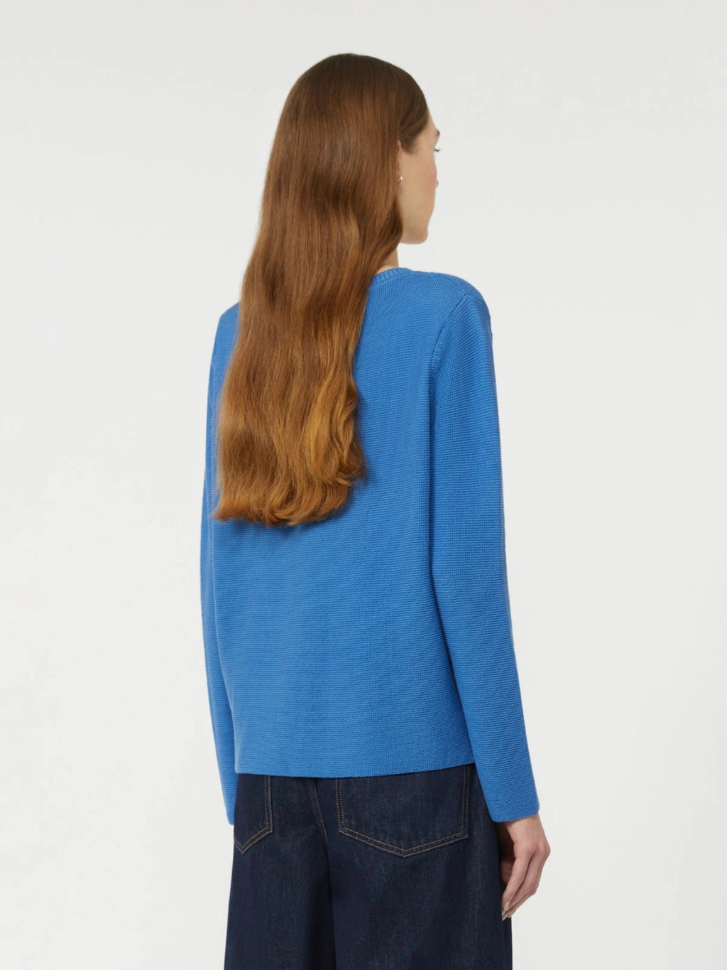 Weekend Max Mara Maglia boxy in cotone Ago, bluette PE26 WeekendMaxMara