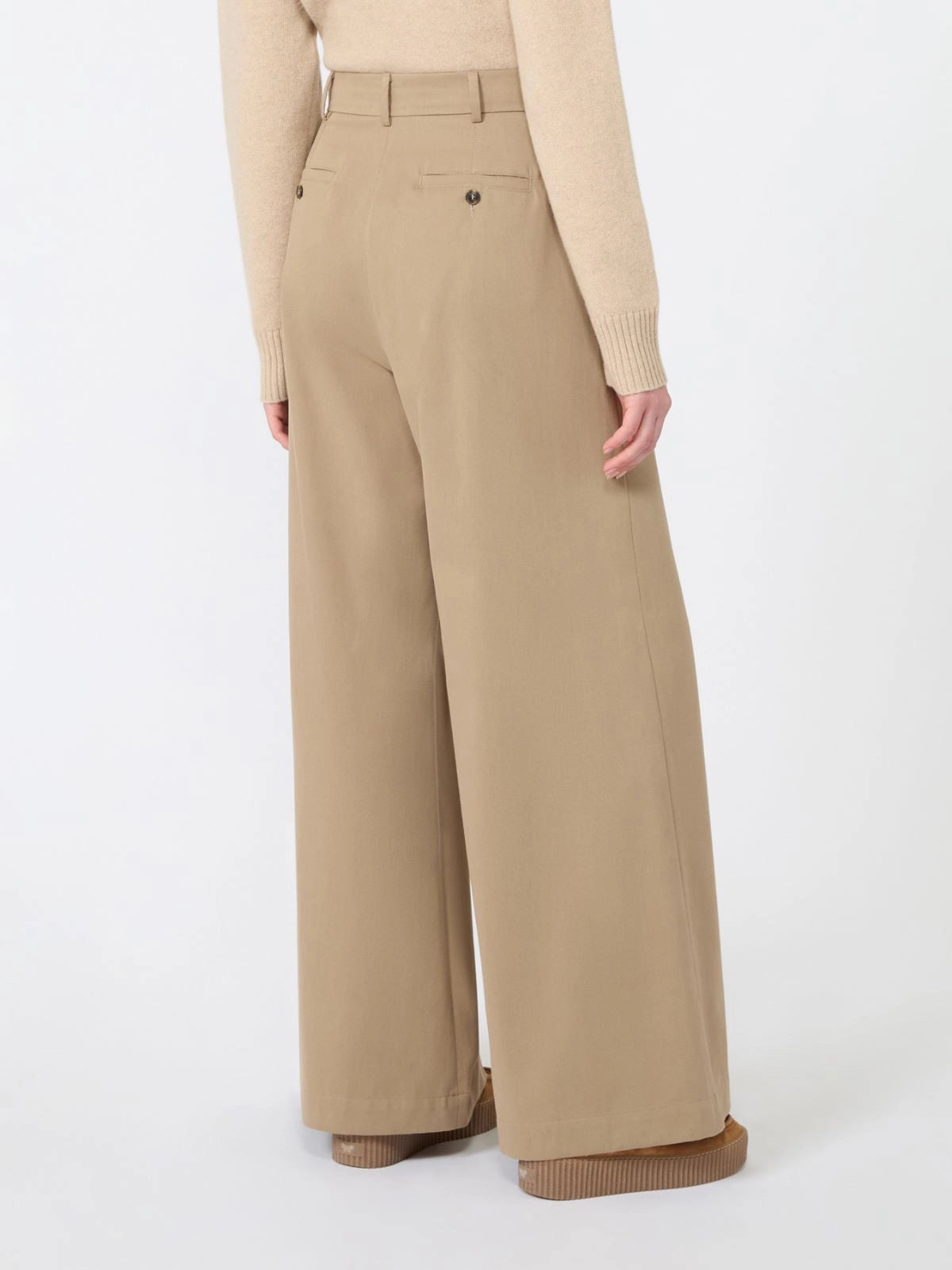 Weekend Max Mara Pantalone ampio in drill di cotone WKDEditto AI26 WeekendMaxMara
