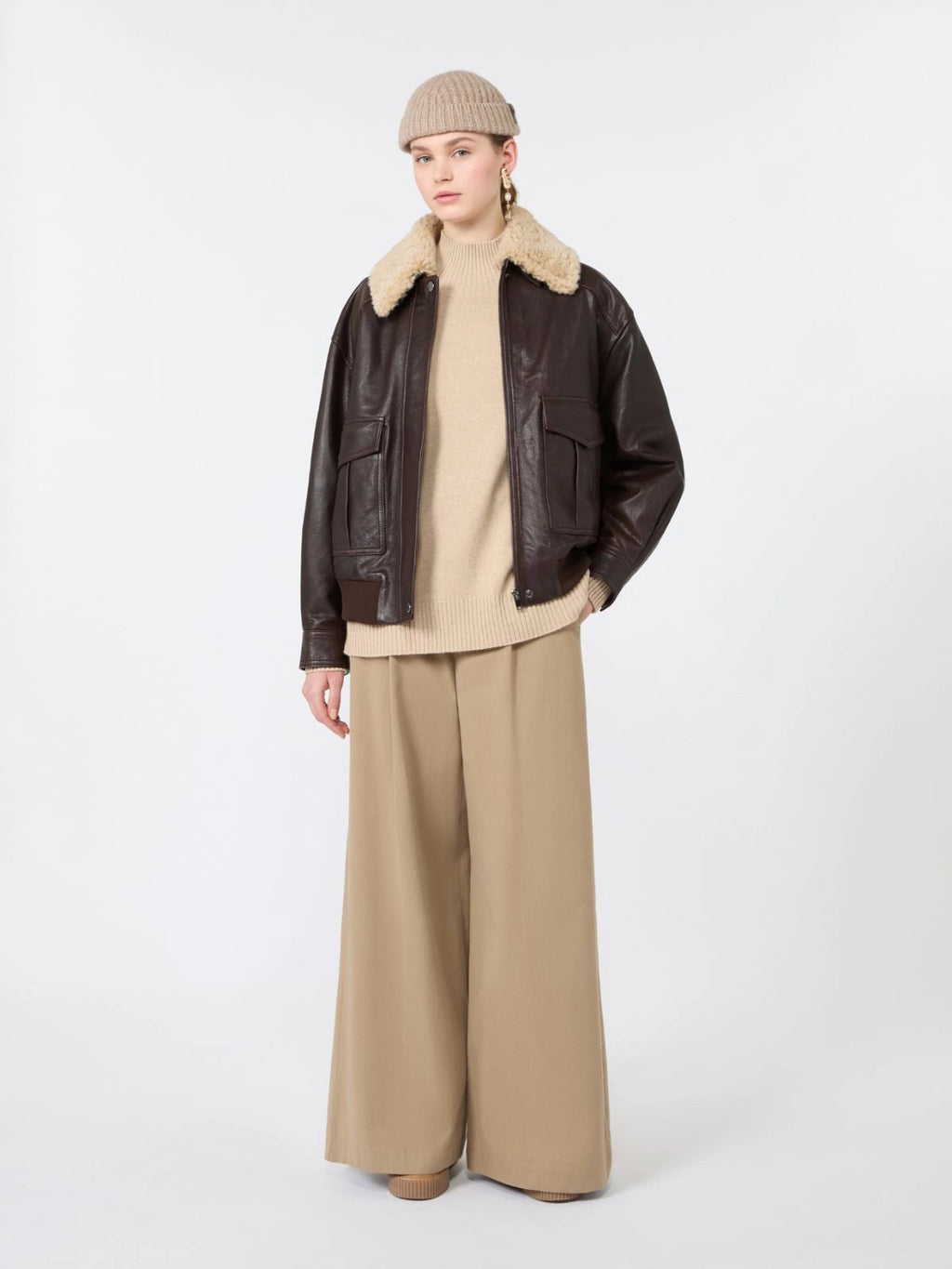 Weekend Max Mara Pantalone ampio in drill di cotone WKDEditto AI26 WeekendMaxMara