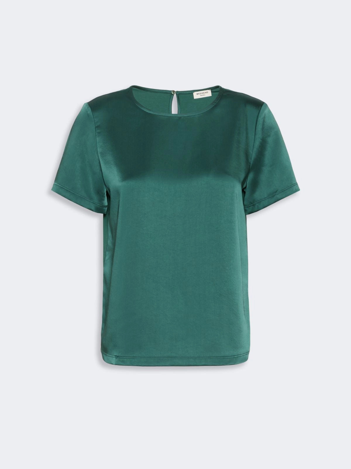 Weekend Max Mara T-shirt girocollo in raso WKDGilbert, verde AI26 WeekendMaxMara