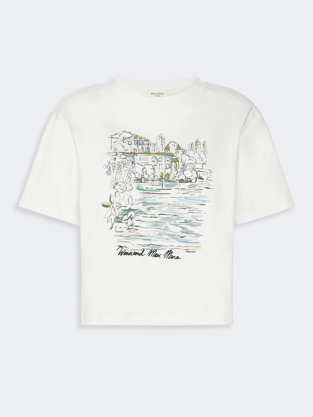 Weekend Max Mara T-shirt boxy in cotone con stampa WKDSala AI26 WeekendMaxMara