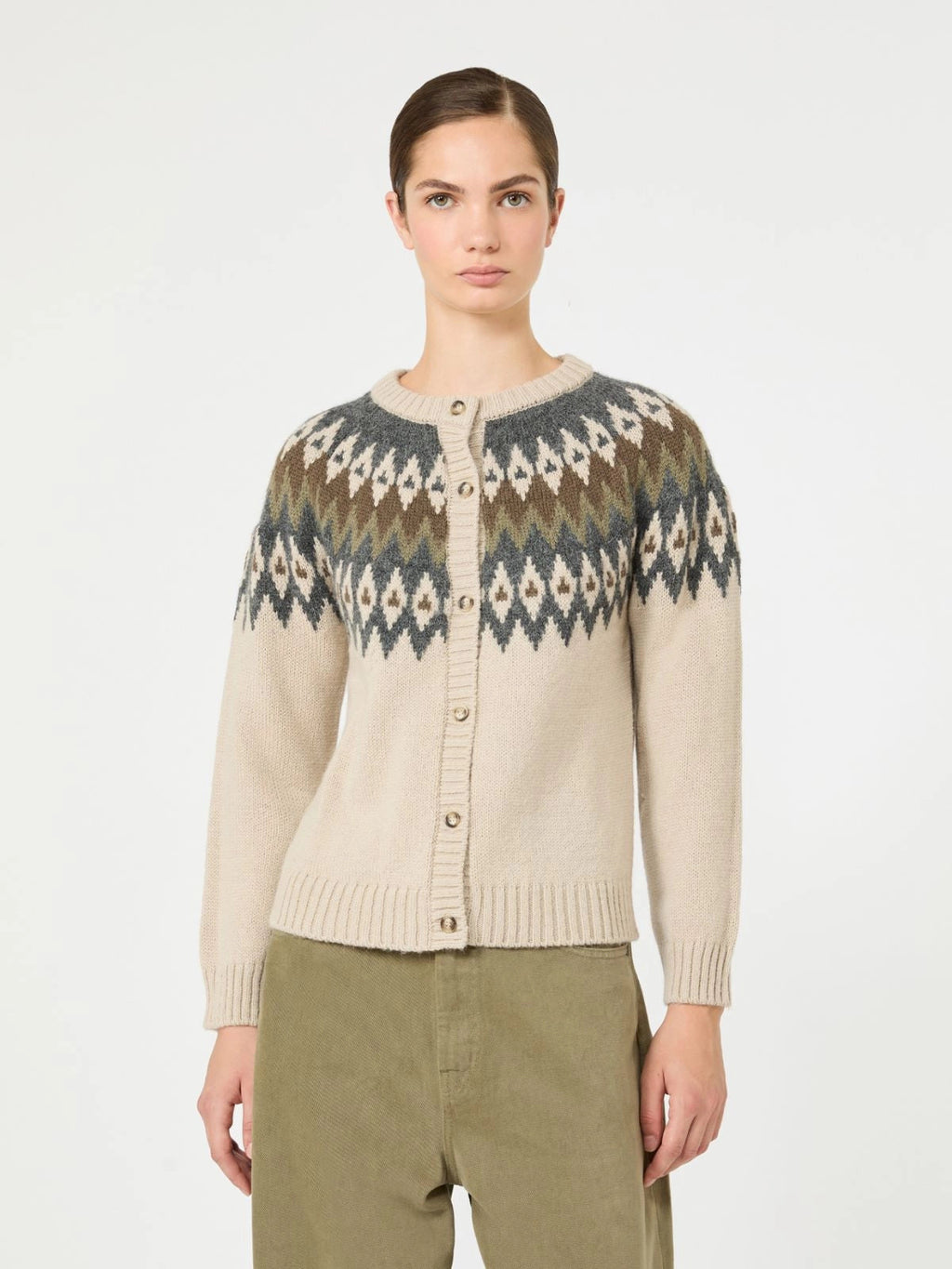 Weekend Max Mara Cardigan in mista alpaca e lana WKDTarga AI26 WeekendMaxMara