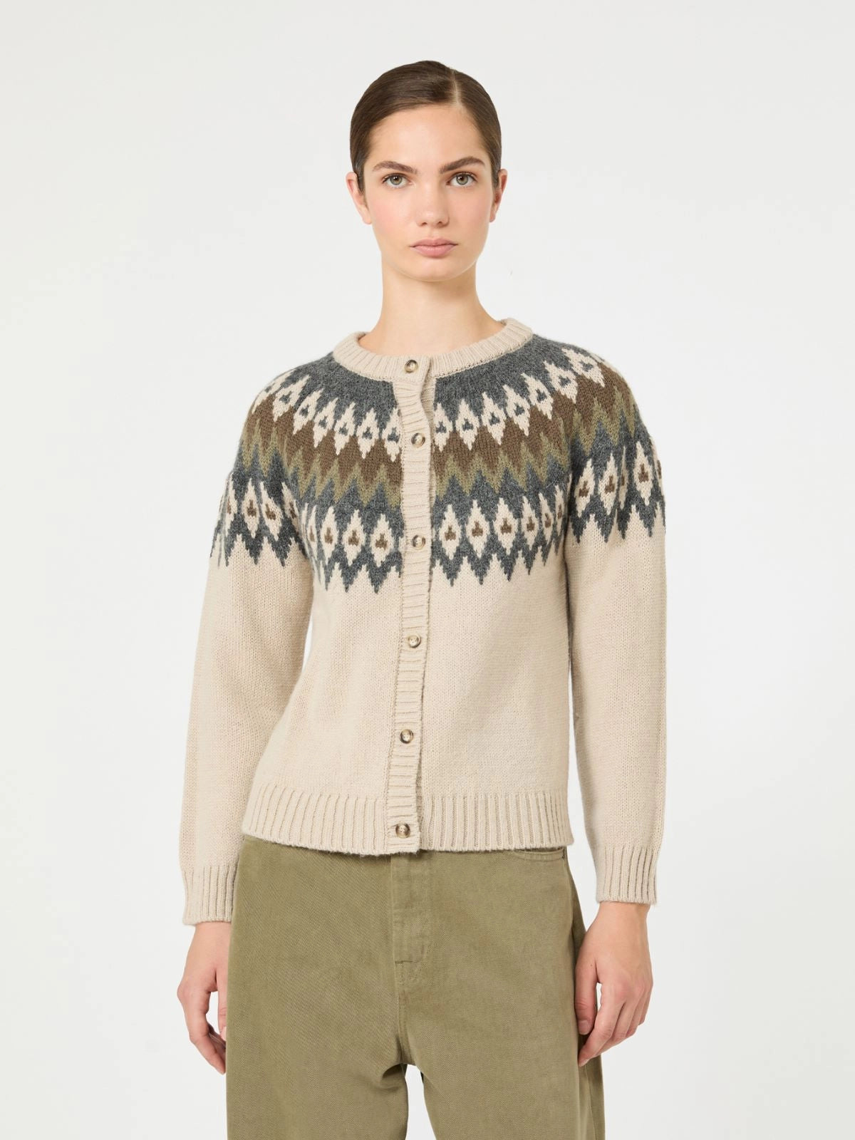 Weekend Max Mara Cardigan in mista alpaca e lana WKDTarga AI26 WeekendMaxMara