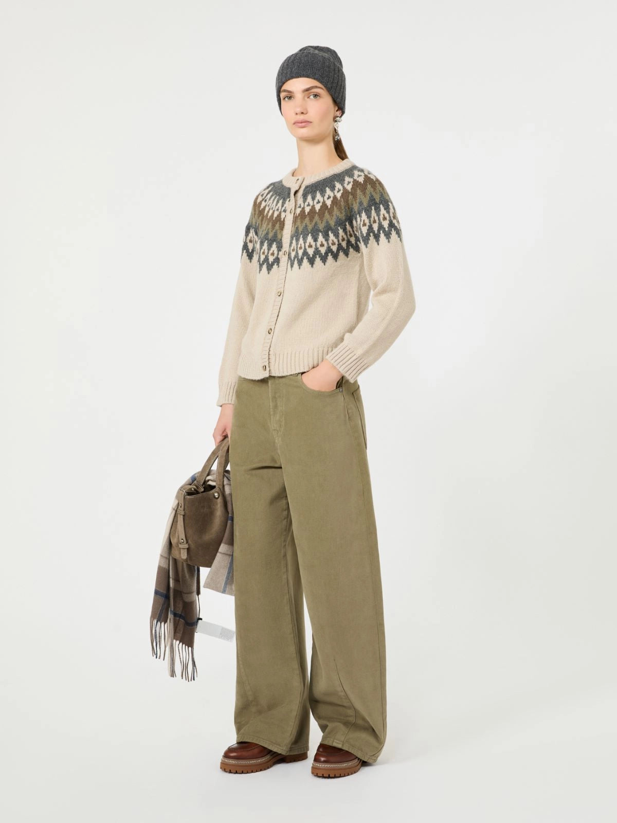Weekend Max Mara Cardigan in mista alpaca e lana WKDTarga AI26 WeekendMaxMara