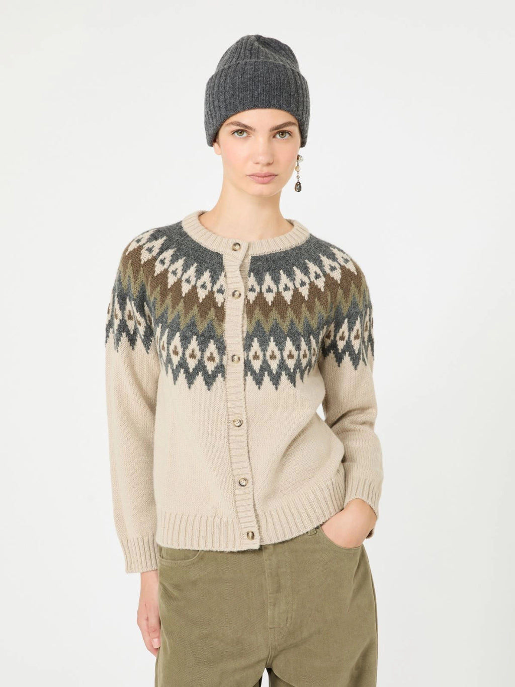 Weekend Max Mara Cardigan in mista alpaca e lana WKDTarga AI26 WeekendMaxMara