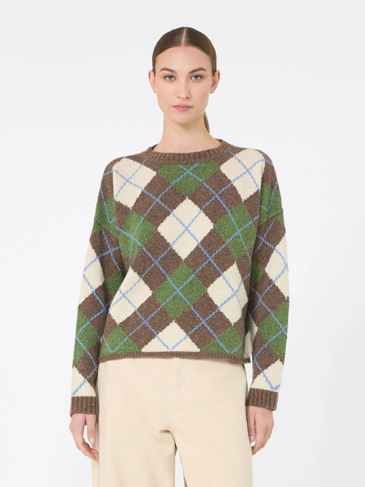 Weekend Max Mara Maglia in filato di lana con fantasia Argyle WKDVasaio  AI26 WeekendMaxMara