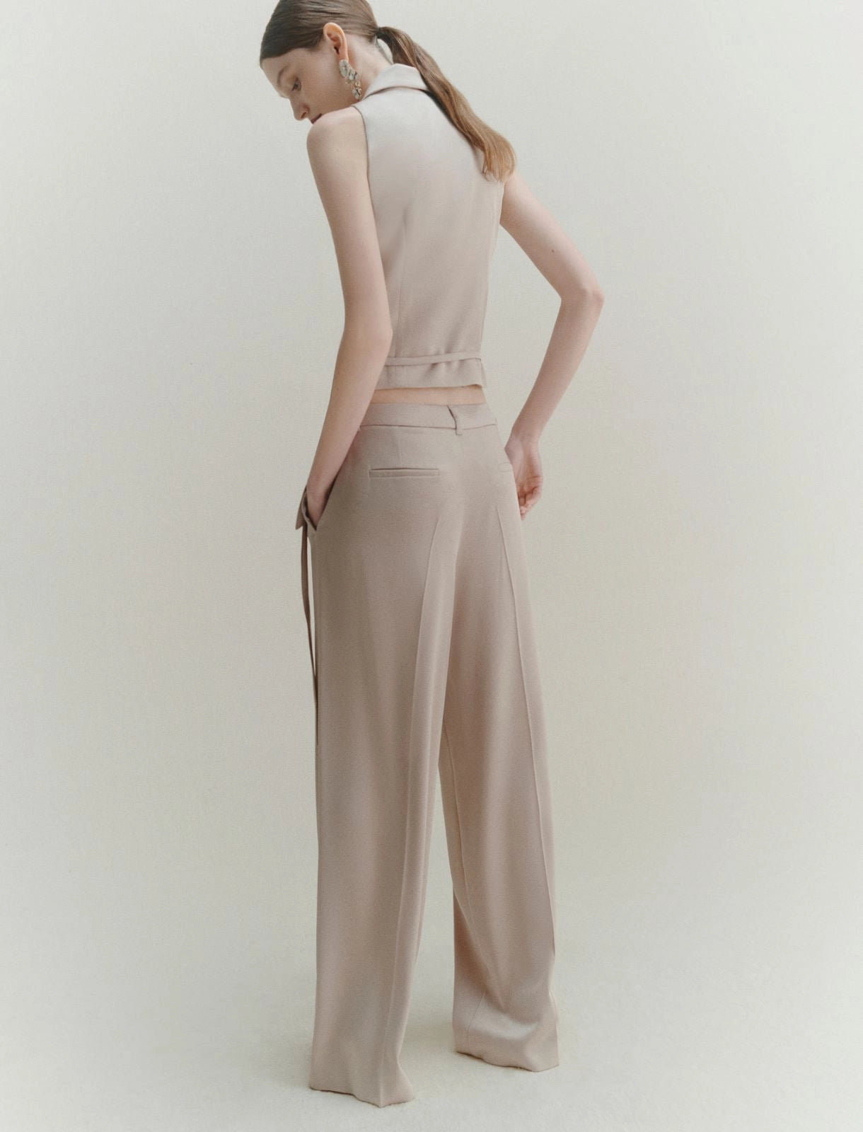 Marella Pantalone in satin, naturale Wolf AI25