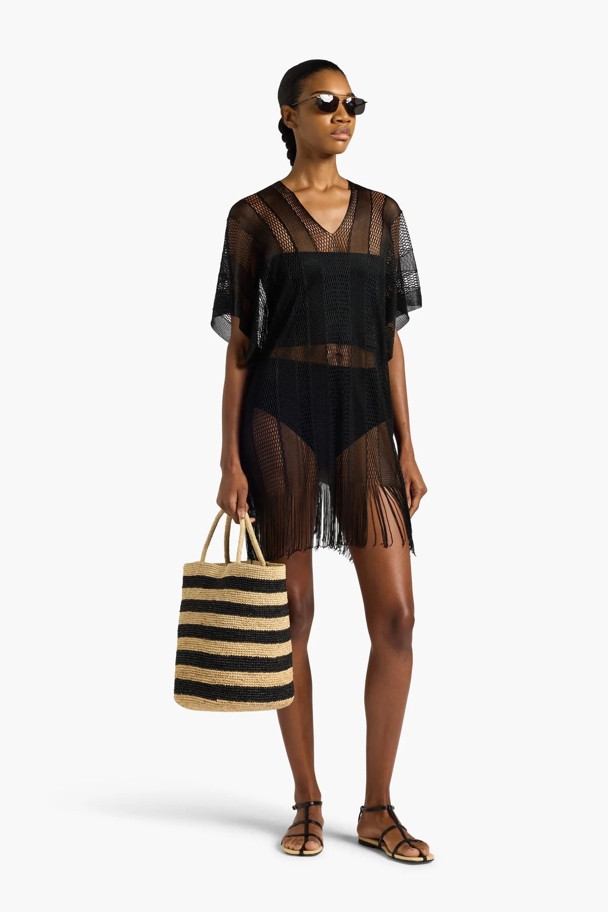 Liviana Conti Poncho con frange lavorazione raschel Zaira mod A6FS82 PE26 Liviana Conti